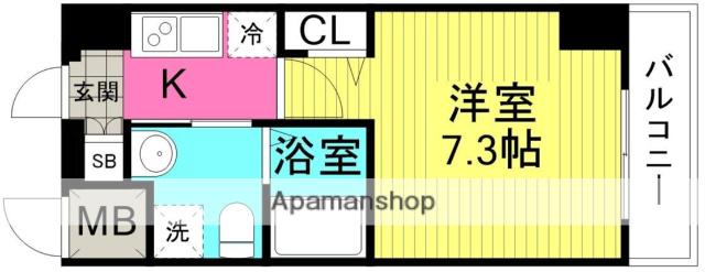 エグゼ新大阪南(1K/3階)の間取り写真