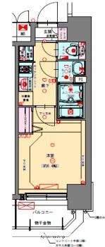 プレサンス梅田北アーリー(1K/6階)の間取り写真