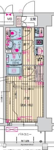 プレサンス天神橋筋六丁目ヴォワール(1K/9階)の間取り写真
