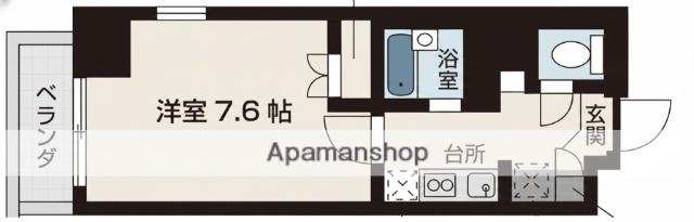 バウスクロス天六(1K/7階)の間取り写真