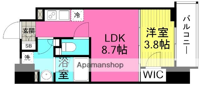 エル・セレーノ天満橋(1LDK/2階)の間取り写真