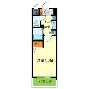 クリエイト21アテンドル梅田305(1K/3階)の間取り写真