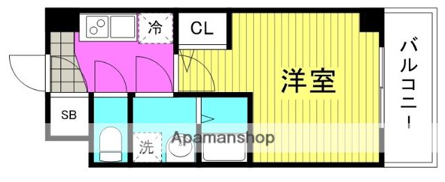 アドバンス西梅田ビオス(1K/3階)の間取り写真