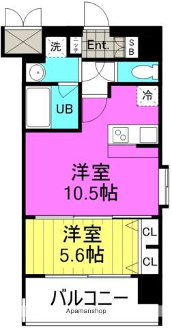 スプランディッド梅田北(1LDK/4階)の間取り写真