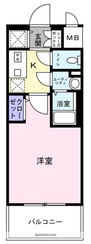 エスリードレジデンス大阪福島(1K/12階)の間取り写真