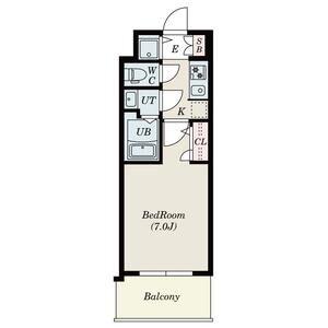 S-RESIDENCE大阪九条ノース(1K/4階)の間取り写真