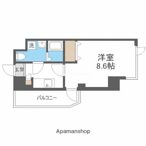 ALIVIO NAGARA(1K/6階)の間取り写真