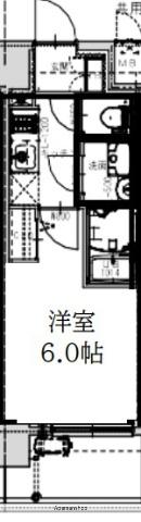 エスリードレジデンスグラン大阪福島ノース(1K/2階)の間取り写真