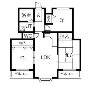 エステート松尾(3LDK/2階)の間取り写真