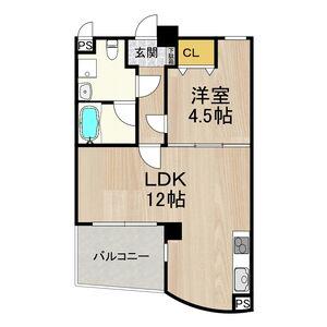 フェルザ今宮戎(1LDK/7階)の間取り写真