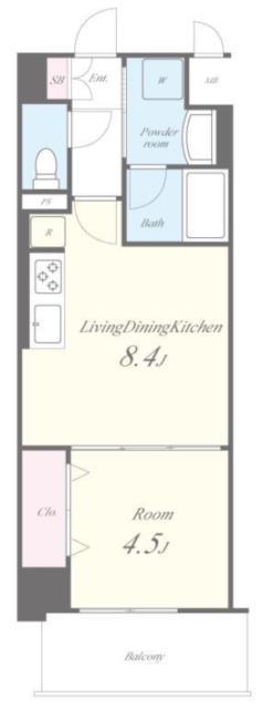 AMKレフィナード中宮(1LDK/5階)の間取り写真