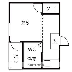 アメニティ新大阪2番館(ワンルーム/1階)の間取り写真