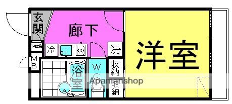 レオパレスYSK(1K/2階)の間取り写真