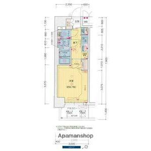 プレサンス海老江ジャルダン(1K/9階)の間取り写真