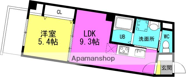 LUXE 梅田北(1LDK/6階)の間取り写真