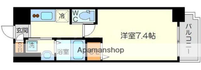 プレイシズ シンオオサカ(1K/12階)の間取り写真