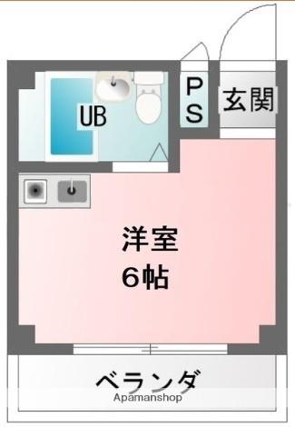 馬淵ビル(ワンルーム/2階)の間取り写真