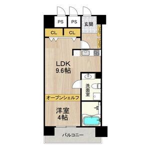 ラクメンビル(1LDK/7階)の間取り写真