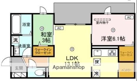 MAISON DE RICHESSE(2LDK/1階)の間取り写真