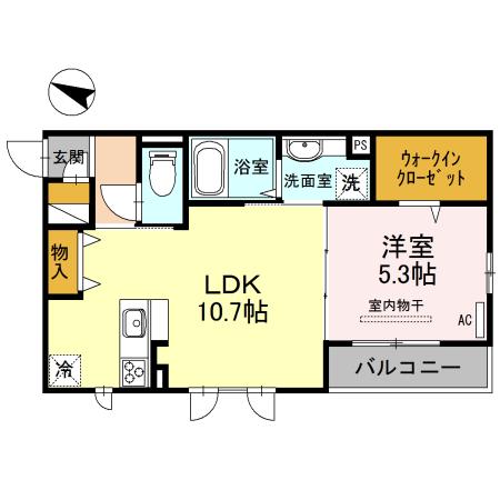 阪急電鉄宝塚線 岡町駅 徒歩18分 3階建 築12年(1LDK/2階)の間取り写真