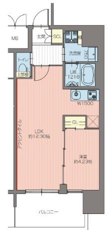 プレジオ西中島ASIAN(1LDK/2階)の間取り写真