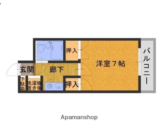 エクセレントコート(1K/1階)の間取り写真