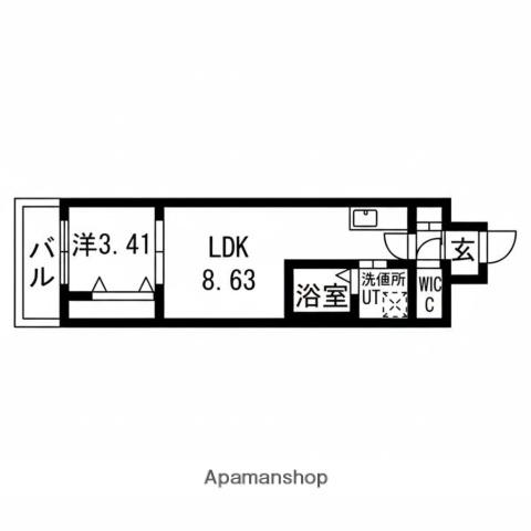 アーバンパーク新大阪(1LDK/8階)の間取り写真