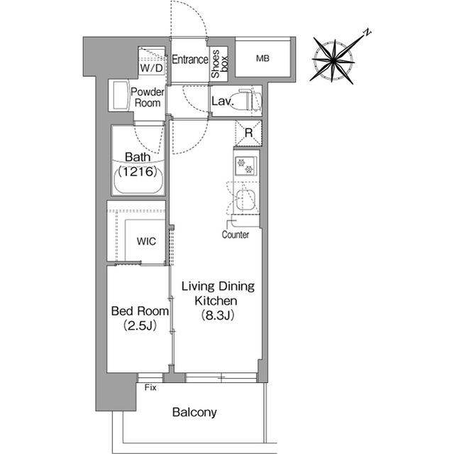 コンフォリア・リヴ淡路(1LDK/5階)の間取り写真