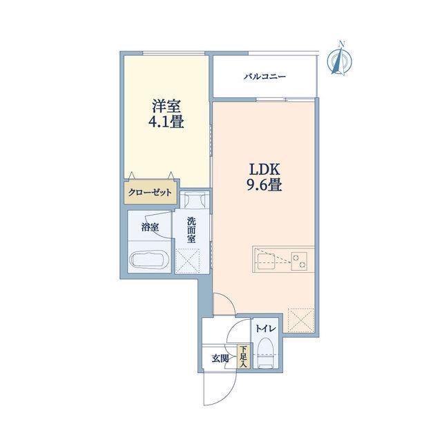 ウェルスクエア豊中本町(1LDK/1階)の間取り写真