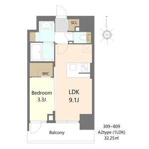 S-RESIDENCE松屋町ASENCE(1LDK/5階)の間取り写真