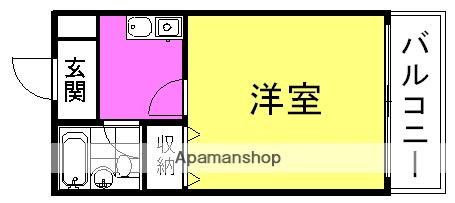 ヴェスタ天神橋(ワンルーム/3階)の間取り写真