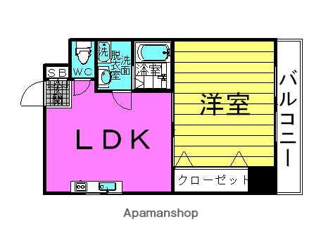 リリーフ(1LDK/3階)の間取り写真