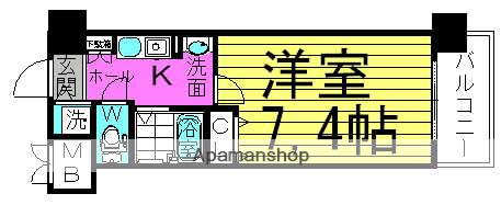 レジュールアッシュ梅田イースト(1K/12階)の間取り写真