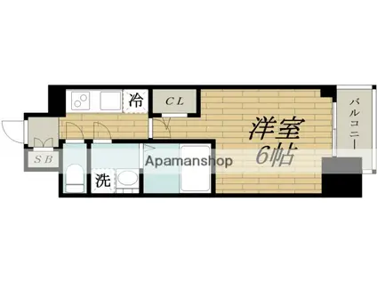 エスリードレジデンス新大阪プライム(1K/12階)の間取り写真