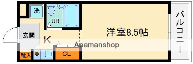 ジョイフルみのお(1K/3階)の間取り写真