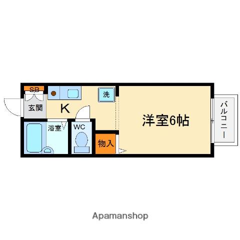 エミネンス箕面(1K/2階)の間取り写真