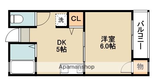 エルドラード箕面Ⅱ(1K/1階)の間取り写真