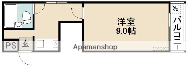 プラスコート小野原東(1K/1階)の間取り写真