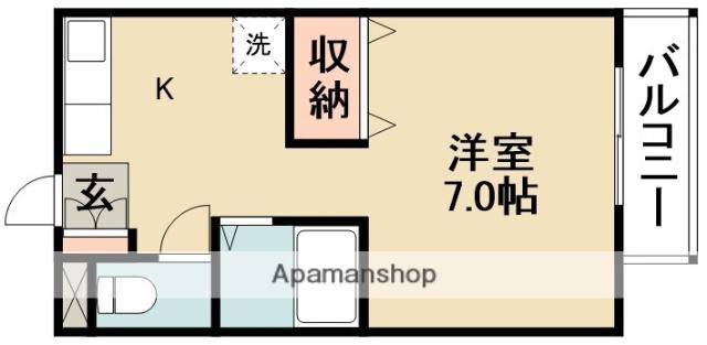 大阪モノレール彩都 豊川駅(大阪) 徒歩8分 2階建 築30年(1K/1階)の間取り写真