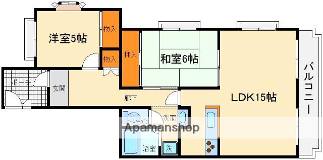 T・メゾンシャルマントⅠ(2LDK/1階)の間取り写真