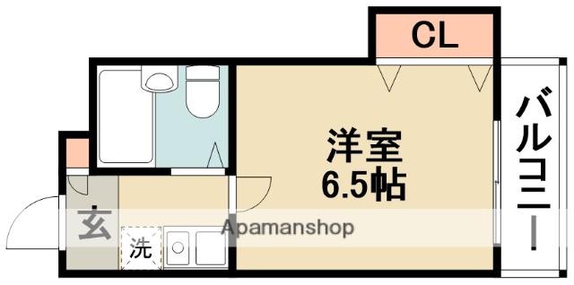 カーサ・デルソーレ(1K/3階)の間取り写真