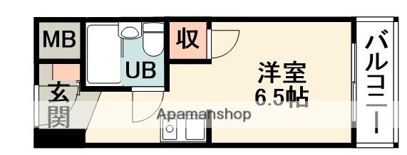 ルーミングハウス梶(ワンルーム/3階)の間取り写真