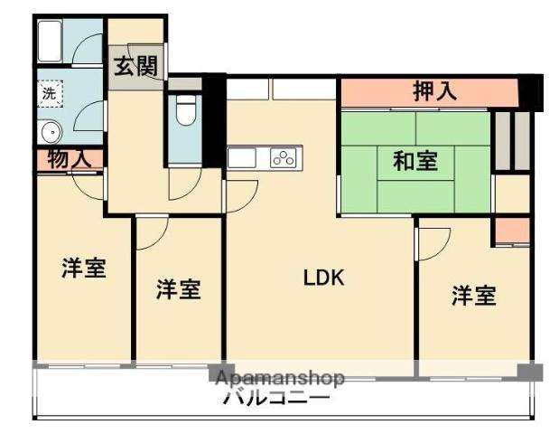 ヴェルデヒルズ箕面(4LDK/1階)の間取り写真