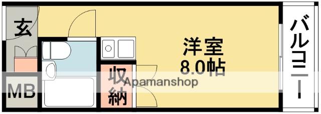 ヴィラフェザント(ワンルーム/3階)の間取り写真