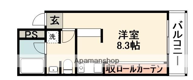 H.JORGEⅡ(ワンルーム/1階)の間取り写真