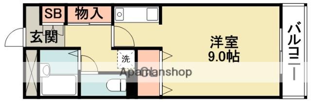 H.JORGEⅢ(1K/1階)の間取り写真