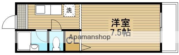 ワイズ壱番館(1K/1階)の間取り写真