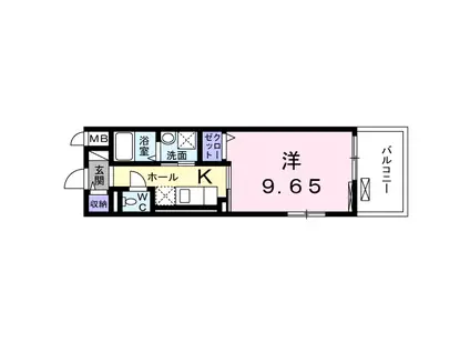大阪メトロ四つ橋線 北加賀屋駅 徒歩8分 3階建 築12年(1K/2階)の間取り写真