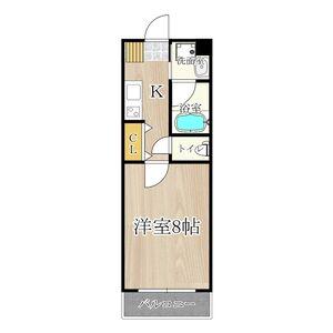 CITY SPIRE幸町(1K/2階)の間取り写真