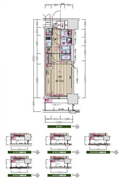 プレサンス水都OKAWA(1K/8階)の間取り写真